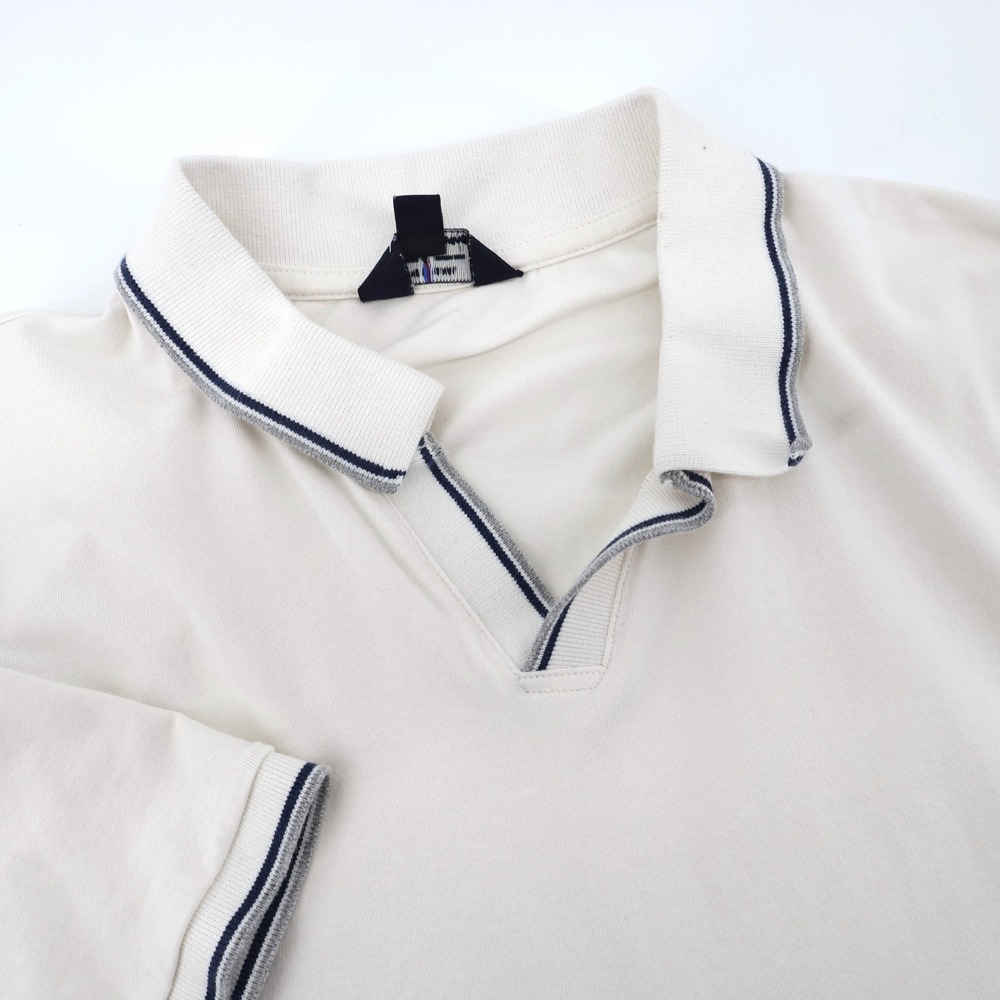Ben Sherman Womens Cream Short Sleeve Polo Shirt Size L